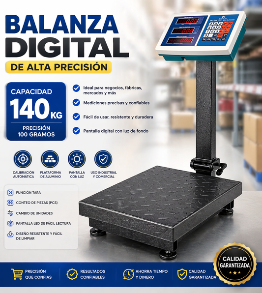 Balanza Digital Capacidad de 140 Kg