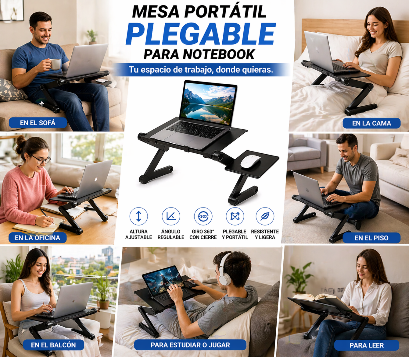 MESA PORTATIL PLEGABLE NOTEBOOK