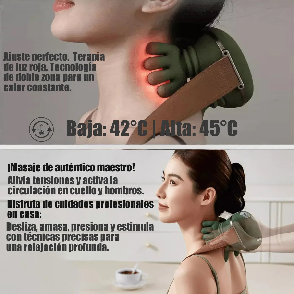 Masajeador Electrico Dedos 4d Portatil con Calor