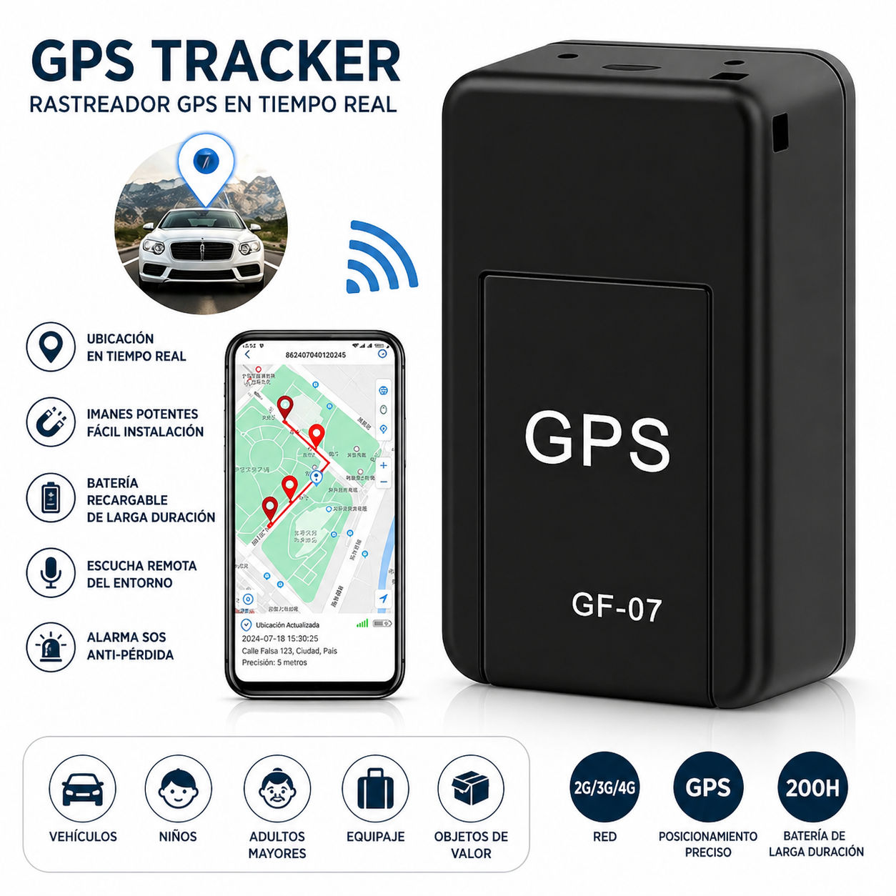 Mini GPS Magnético Inteligente