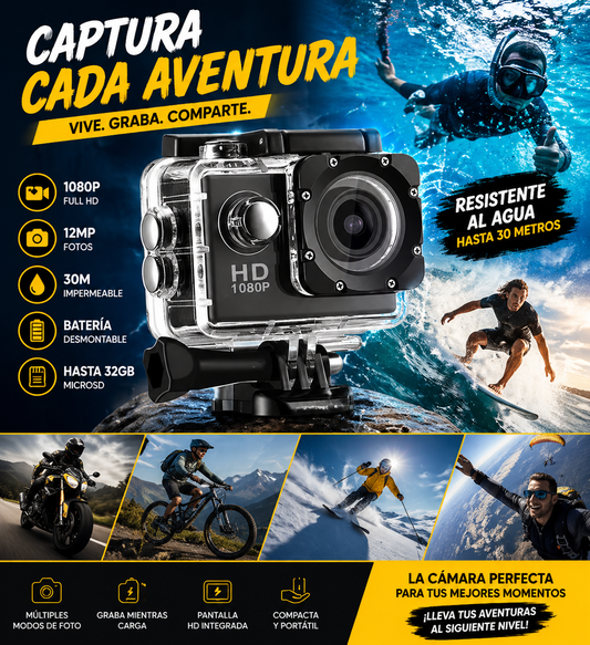 Cámara Go Pro Full Hd 1080p